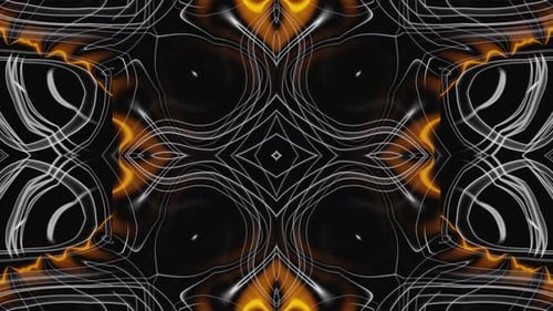 Abstract Orange Neon Gradient Kaleidoscope Vj Loop Animation Background