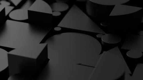 Abstract 3D Geometric Shapes Motion Background Animation