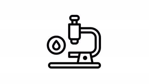 Animated Microscope and Liquid Drop Icon