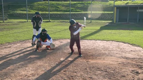 Baseball Players in Action on the Field