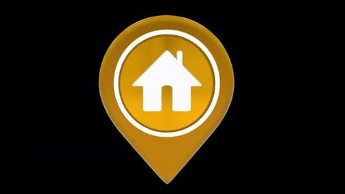 Icono de ubicación de vivienda inmobiliaria Yellow Alpha Loop