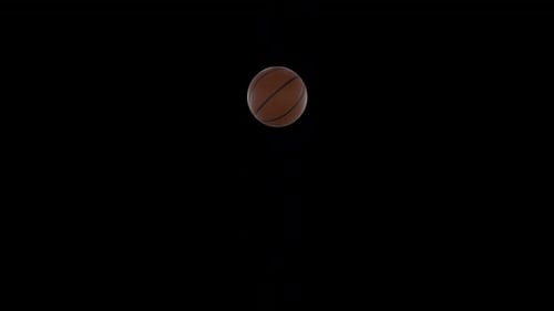 3d Realistic Basketball Ball Bouncing Alpha Loop