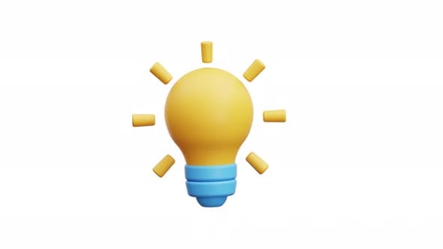 Modern 3D Lightbulb Animation for Ideas