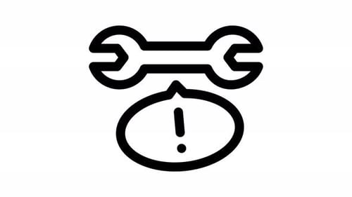 animación de iconos de línea de gestión de riesgos