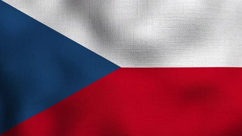 Realistic Waving Czech Republic Flag