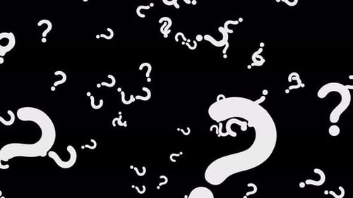 Animated Falling Question Marks Loop