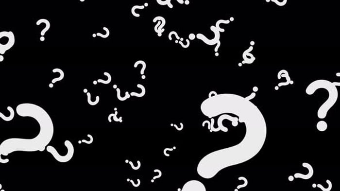 Animated Falling Question Marks Loop, Elements Motion Graphics ft ...