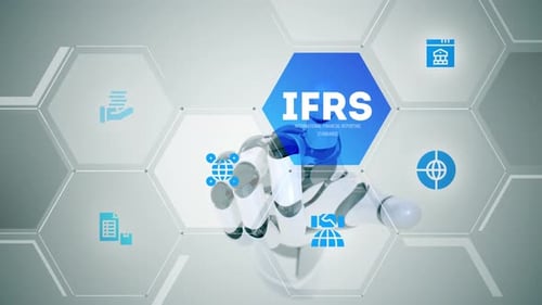 Animation sur écran tactile des normes internationales d'information financière IFRS