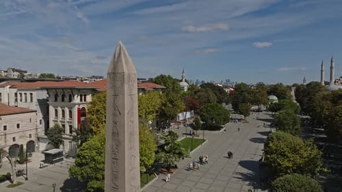 Istanbul Historical Peninsula Hagia Sophia Grand Mosque and Obelisks Aerial View 4