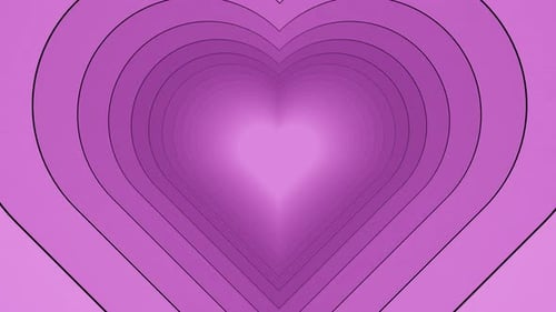 Pink Cartoon Heart Tunnel Seamless Animation