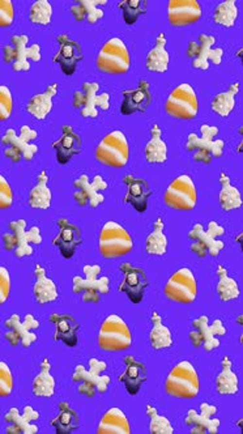 Gruselige Halloween-Kerze mit Candy Corn Bones, ohne Nähte