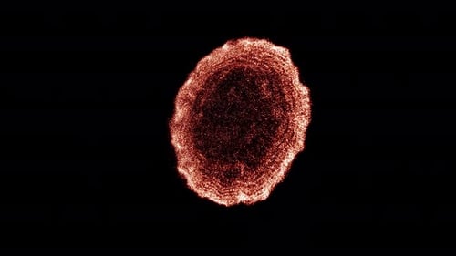 Abstract Fiery Particle Burst Dissipation Effect