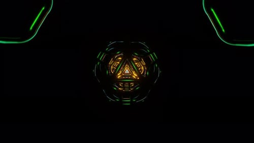 Hypnotic Strobe Vibes with Vibrant Neon in a Rhythmic VJ Loop