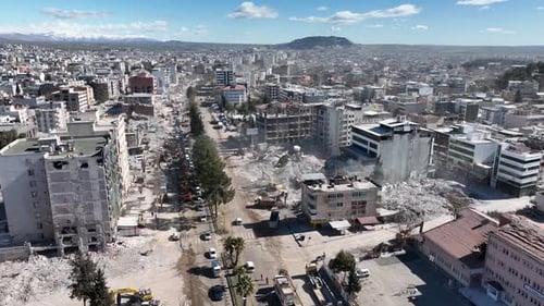 Luftbild des Erdbebens der Stadt Adiyaman