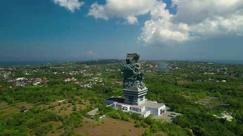 Garuda Wisnu Kencana Statue Bali Drone Aerial