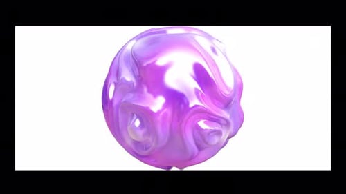 Shiny Abstract Morphing Liquid Sphere