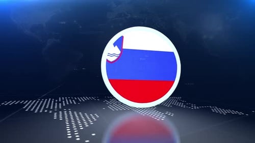 3D Circular Flag Reveal for Broadcast News