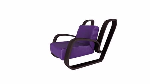 Armchair 3d object rotating loop