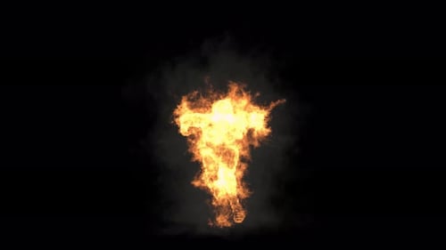 70 Zeichen: Feuer, Rauch, Brennen, Tanzen, 4K