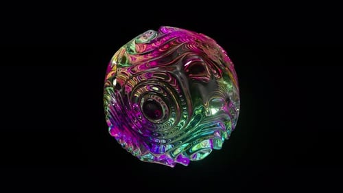 Iridescent 3D Blob Pulsating with Holographic Energy