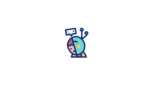 Animiertes Cyborg-Symbol