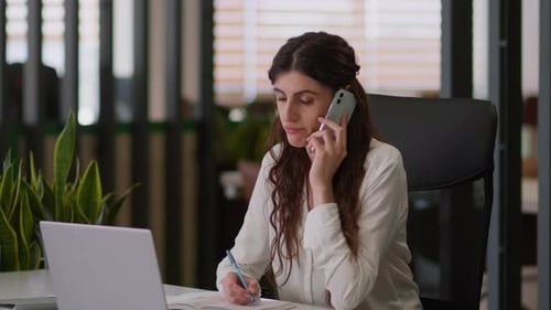 Sad Upset Office Worker Manager Employee Caucasian Woman Girl Businesswoman Business Lady Assistant
