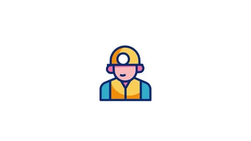 Animated Worker Icon for Corporate and Business Videos