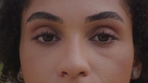 Female Eyes Looking At Camera Extreme Close Up