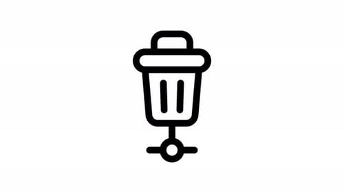 Animated Flat Design Delete Icon