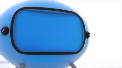 Blue Funky Tv Running