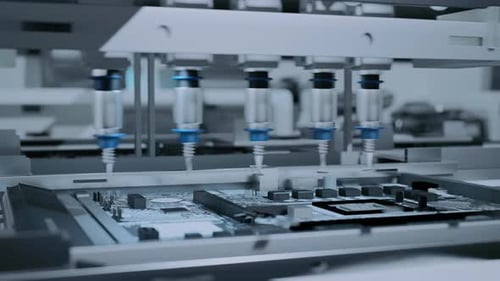 Automated Circuit Board Machine Produces Printed Digital Electronic Board