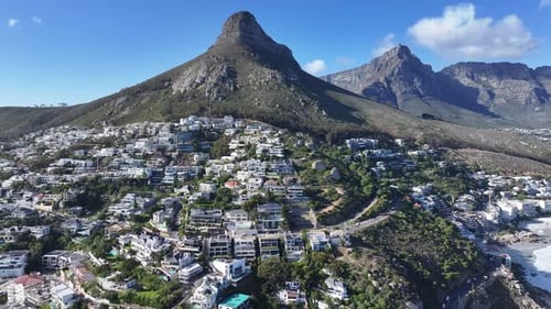 Camps Bay Beach At Cape Town In Western Cape South Africa.