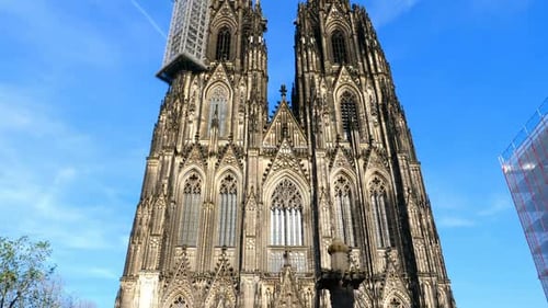 Gothic Cathedral Church of Saint Peter in Cologne, Germany