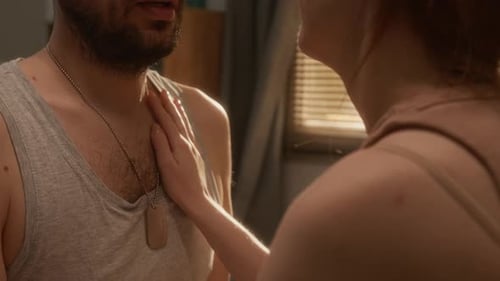 Close Up of Couple Expressing Intimacy Indoors