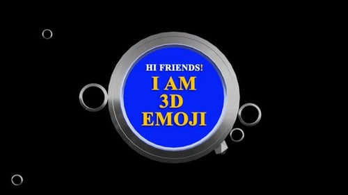 New Lovely Face Emoji With Eyeglasses Circle Icon Loop Animation V5