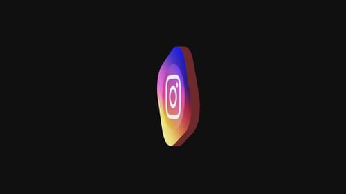 3D Rotating Instagram Logo Animation