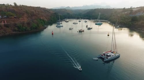 Boats on Tropical Sea