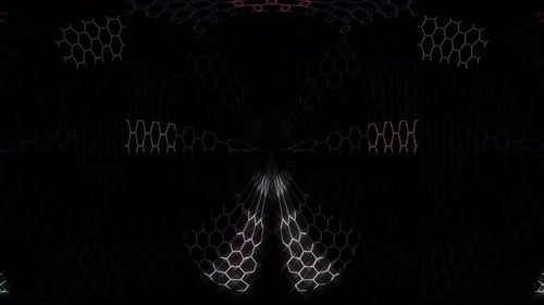 Dynamic Glowing Hexagon Grid Background Animation