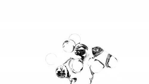 Clear Transparent Liquid Bubbles Morphing Abstract Background