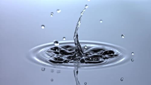 Super Slow Motion Drop of Water Filmed on a Highspeed Camera at 1000 Fps