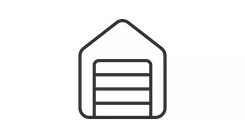 Flat Design Garage Door Opening and Closing Loop