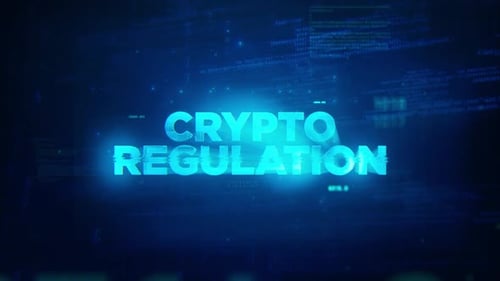 Crypto Regulation Concept Technology Futuristic Data Background V02
