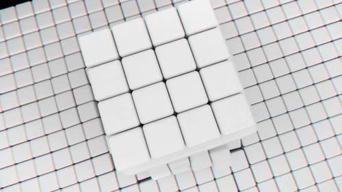 Round Tech Weiße Würfel