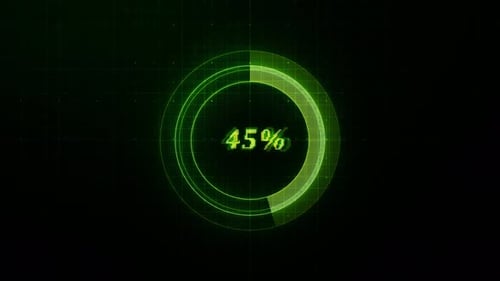 Animation zum Warten auf den Fortschritt in kreisgrüner Farbe