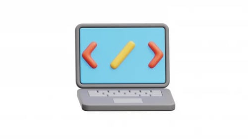 3D Animation Of Coding Computer