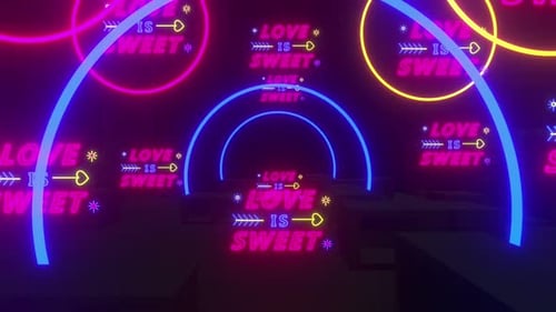 Texto de amor Neon 02 Hd
