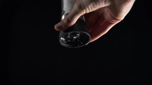 Salt Mill on a Black Background 2K