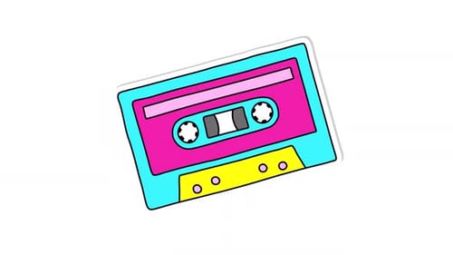 Retro Cassette Tape Looping Animation