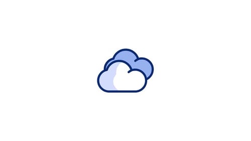 Animated Cloud Data Sync Icons Transition