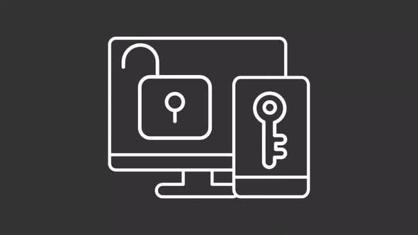 Authentication white line animation, Elements Motion Graphics ft ...